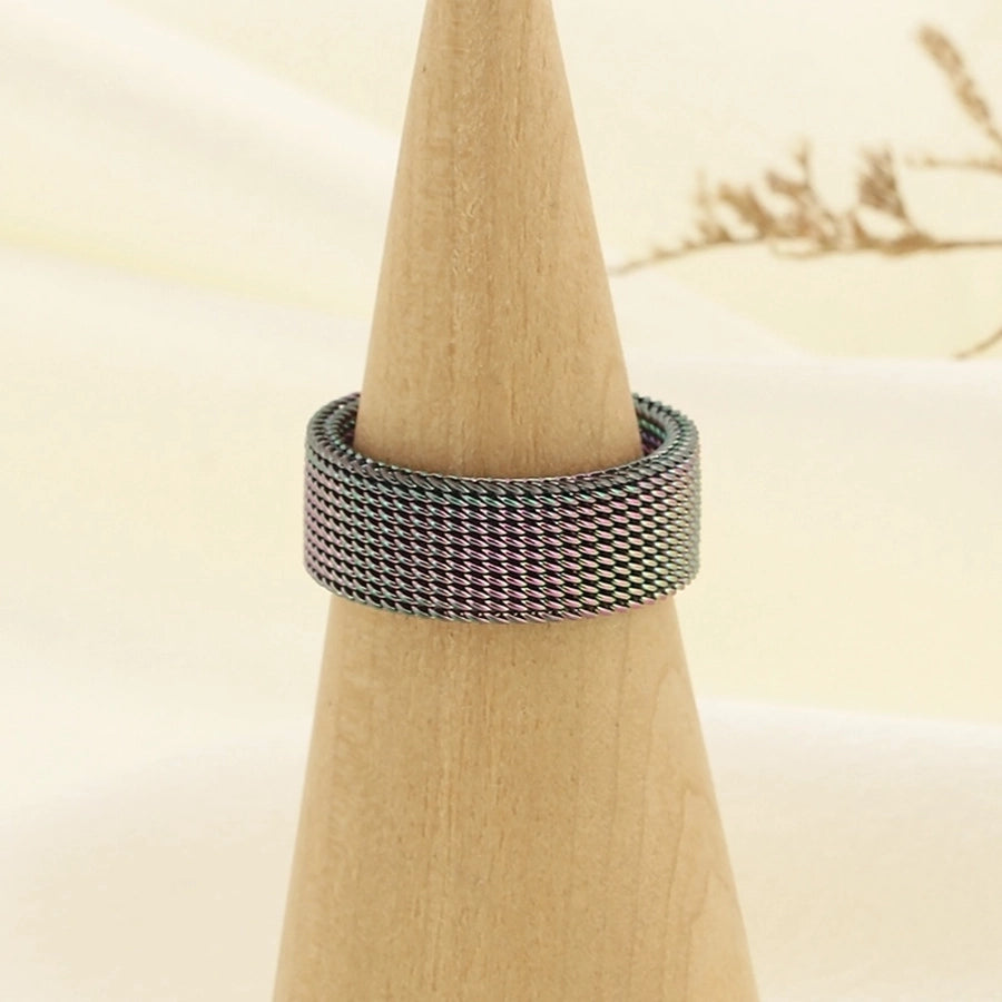 Stainless Steel 18K Gold Plated Rings Unisex