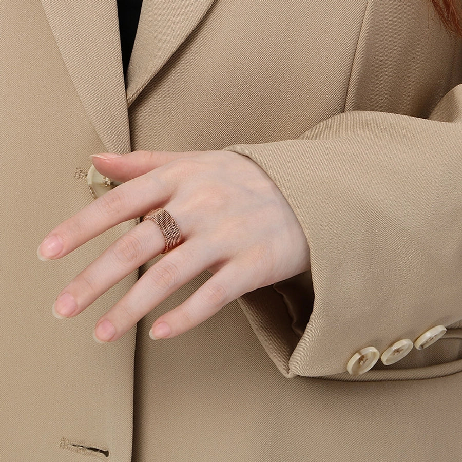 Stainless Steel 18K Gold Plated Rings Unisex