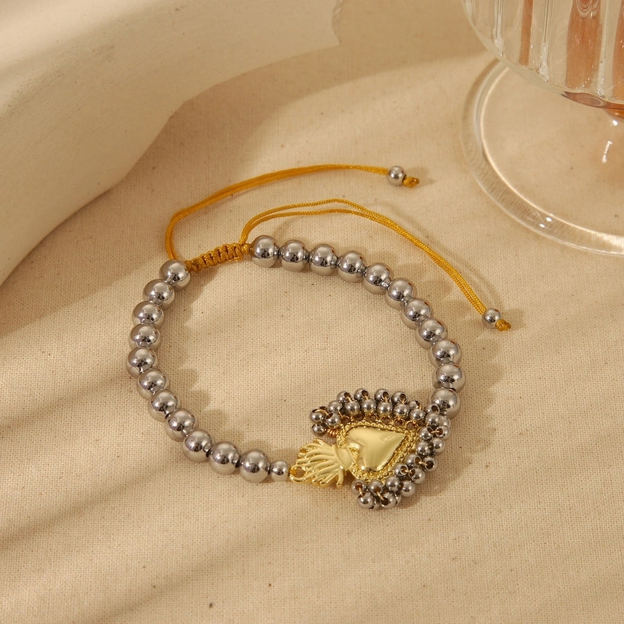 Heart Shape Copper 18K Gold Plated Bracelets