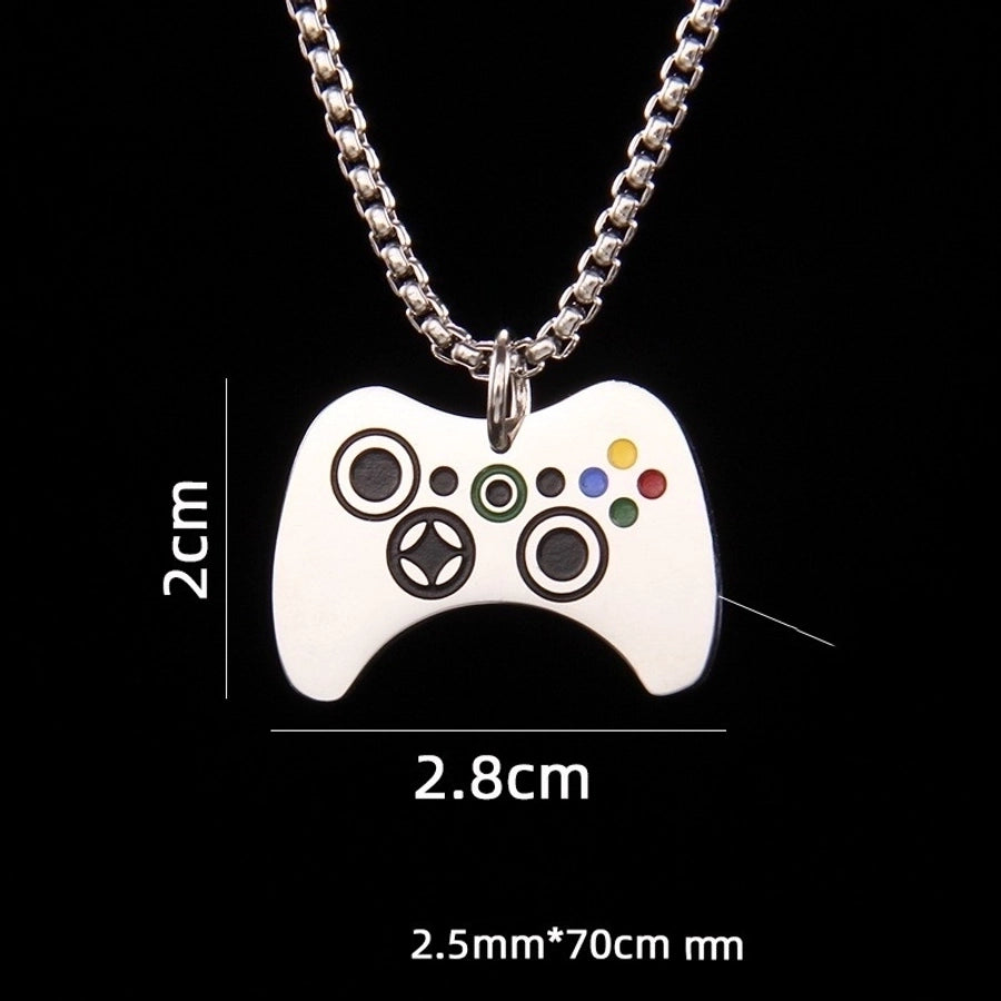 Stainless Steel Enamel Unisex Pendant Necklace
