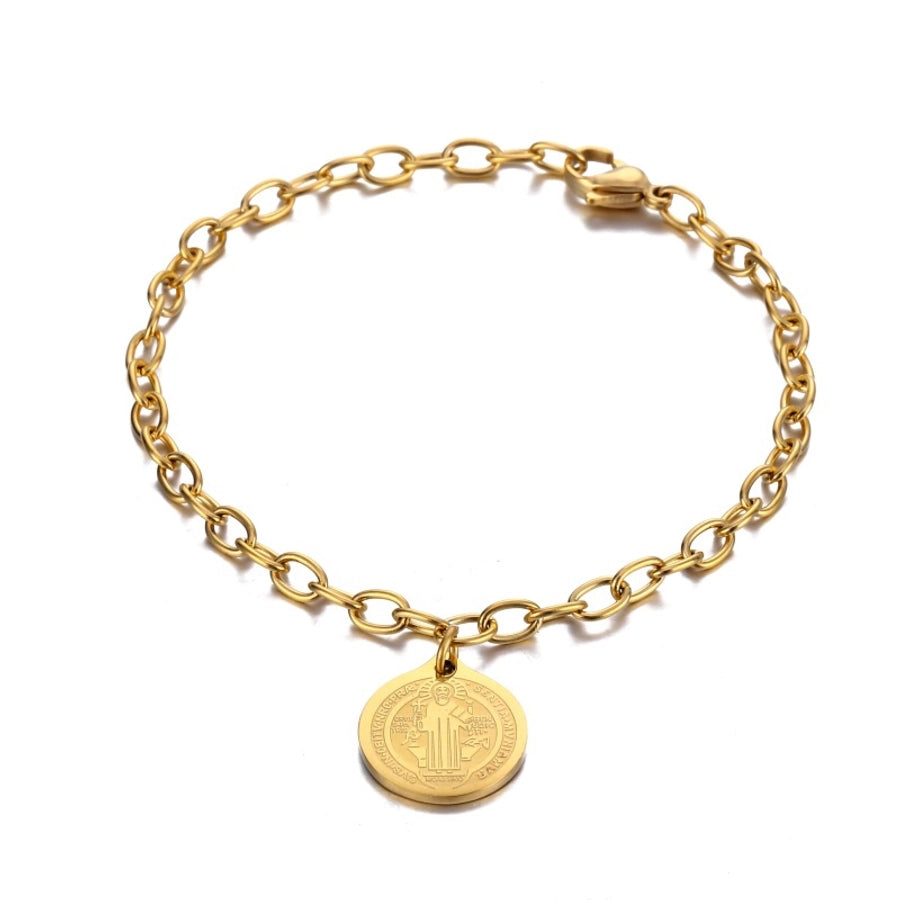 Stainless steel plating 18k gold plated unisex bracelets