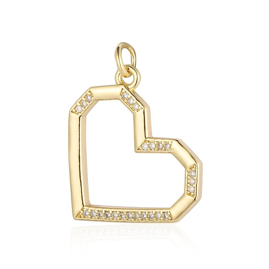 1 Piece Copper Zircon 18K Gold Plated Key