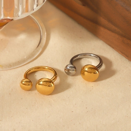 Stainless Steel 18K Gold Rings