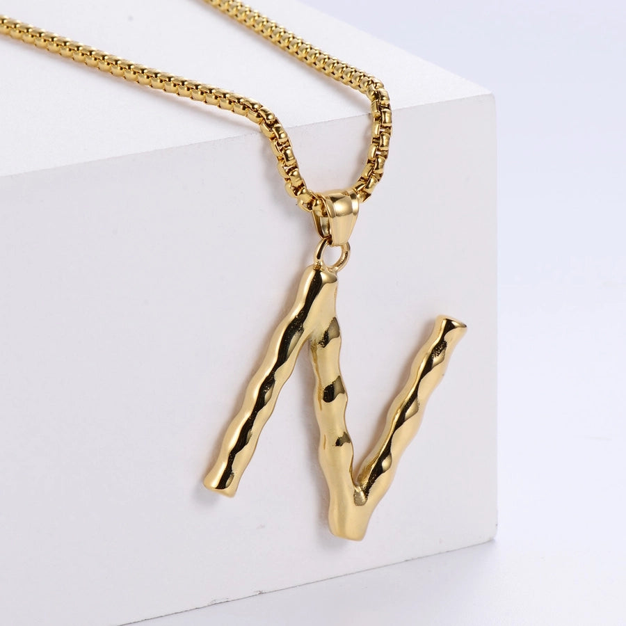 Stainless Steel 18K Gold Plated Fashion Polishing Letter