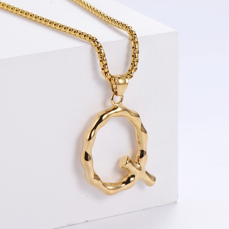 Stainless Steel 18K Gold Plated Fashion Polishing Letter