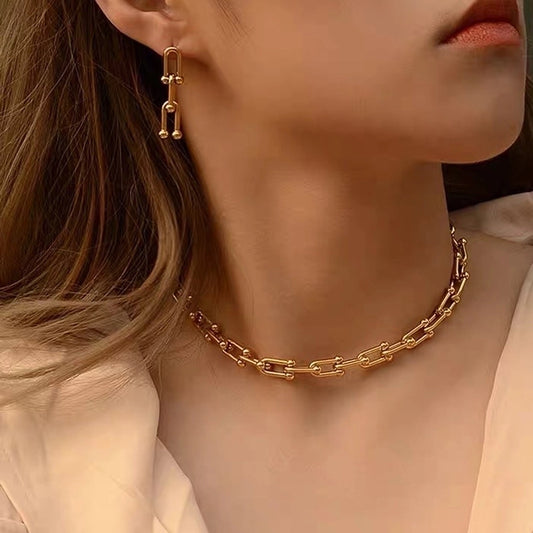 Stainless Steel 18K Gold Plated Bracelets, Earrings or Necklace
