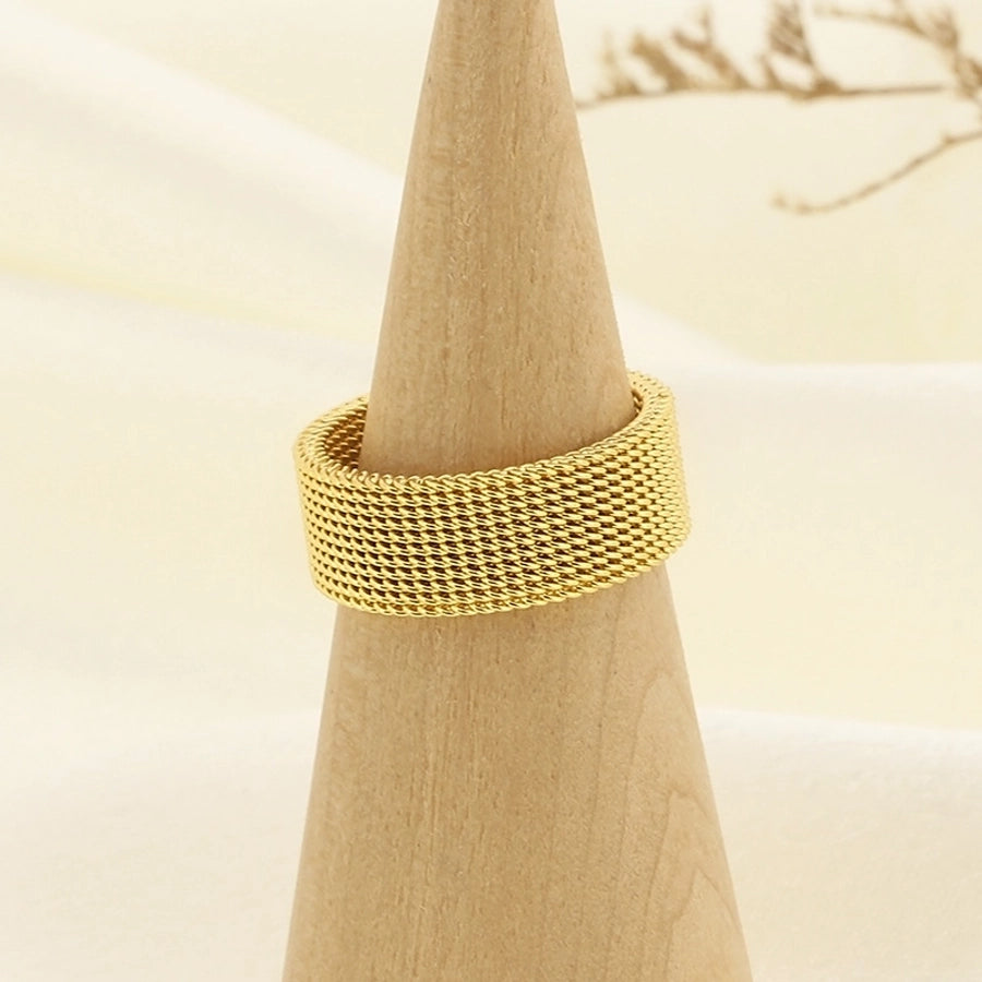 Stainless Steel 18K Gold Plated Rings Unisex