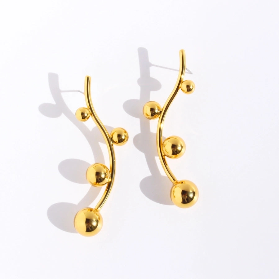 1 Pair 24K Gold Plated Ear Studs
