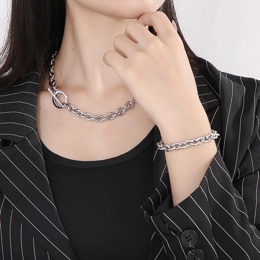 Titanium Steel 18K Gold Plated Plating Stainless Steel Bracelet or Necklace