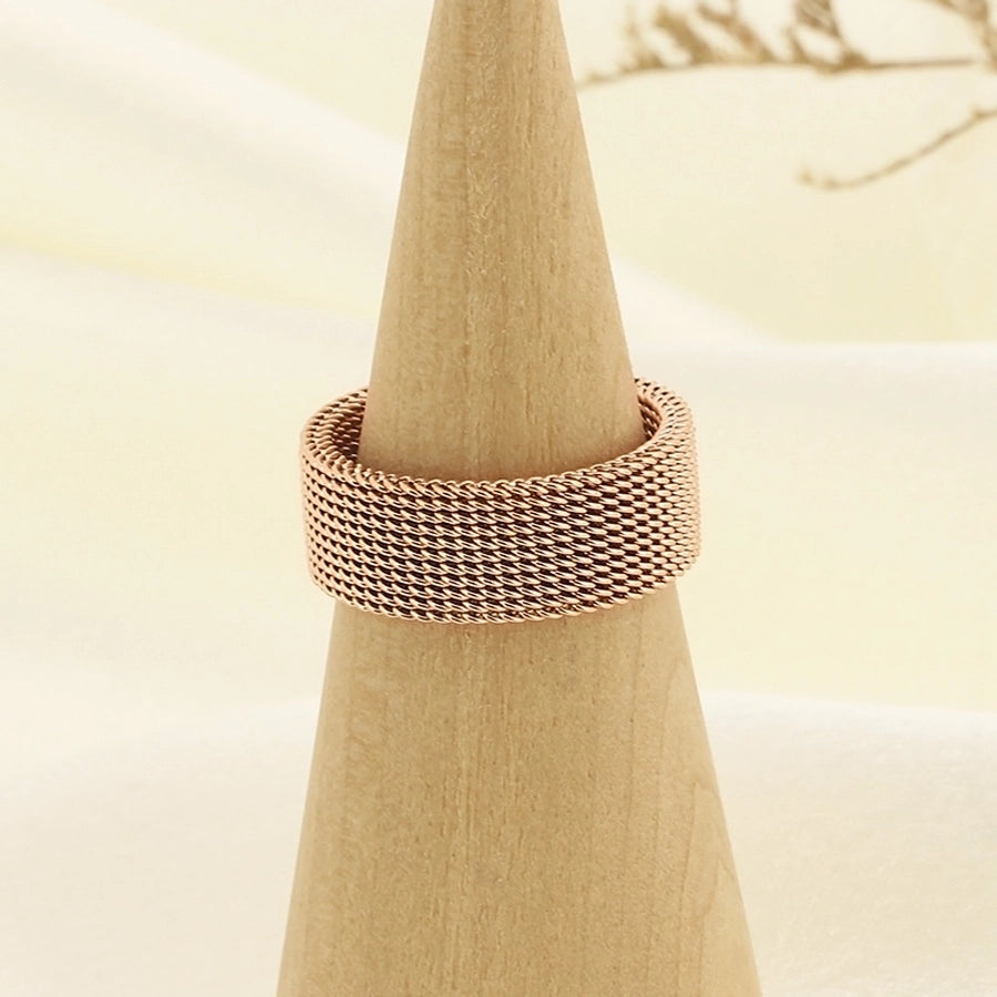 Stainless Steel 18K Gold Plated Rings Unisex