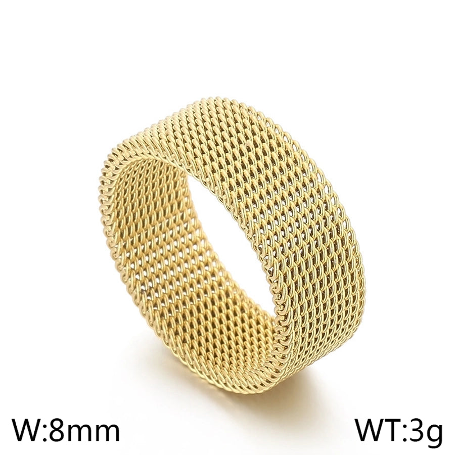 Stainless Steel 18K Gold Plated Rings Unisex