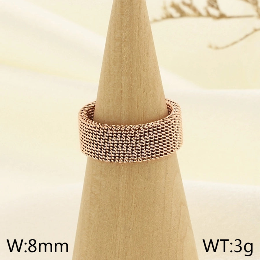 Stainless Steel 18K Gold Plated Rings Unisex