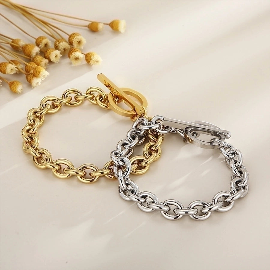 Titanium Steel 18K Gold Plated Plating Stainless Steel Bracelet or Necklace