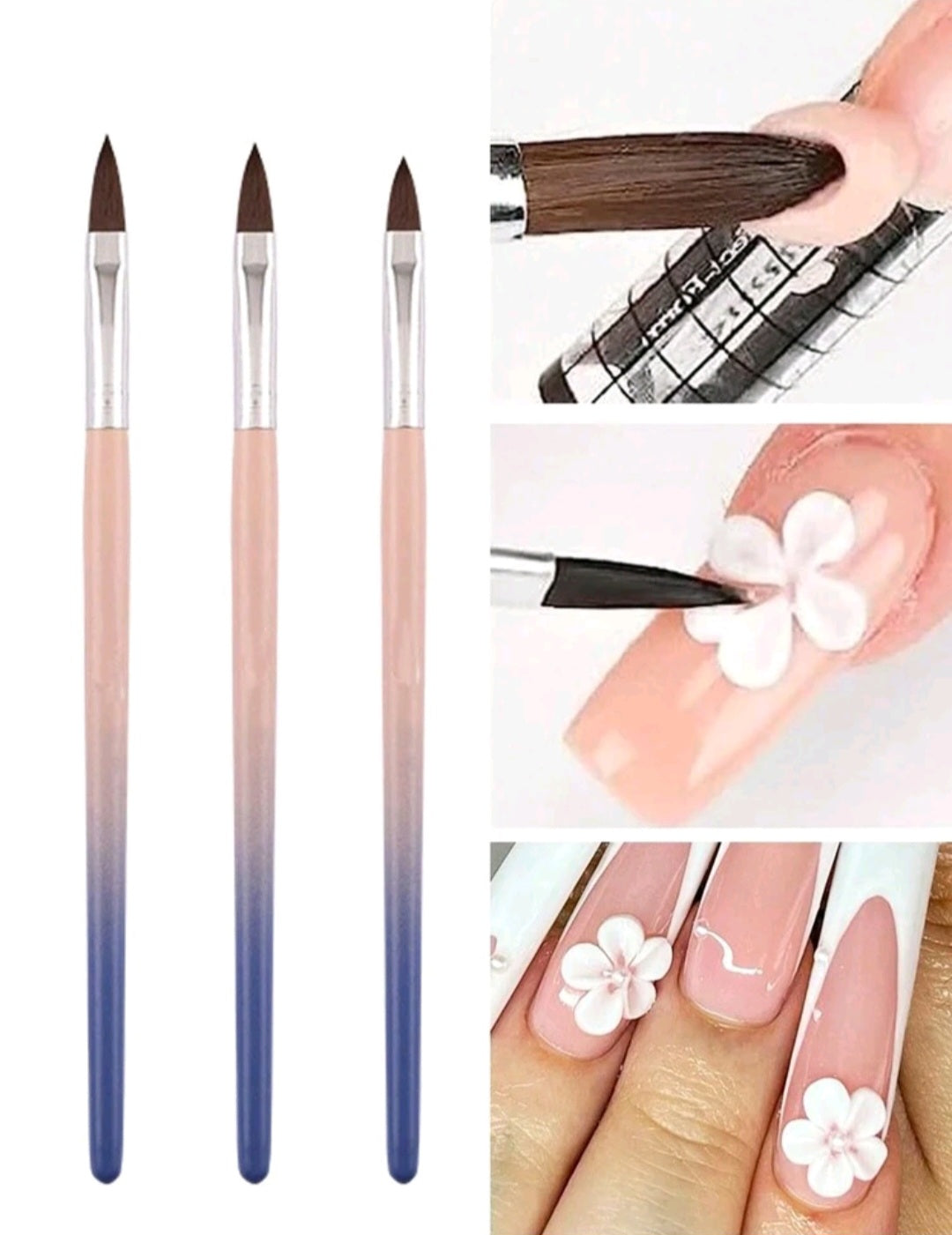 Pincel 3D Arte de Uñas